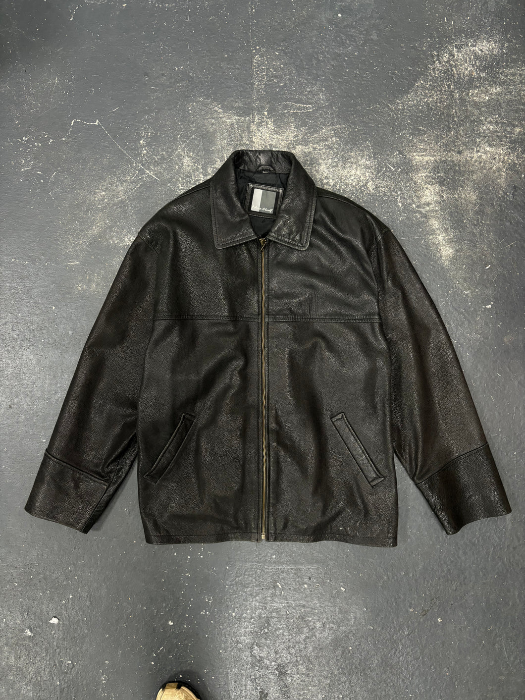 Black Harrington Leather Jacket (L)