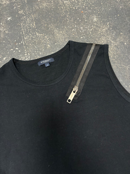 2001 Burberry Womens Tanktop with Zip Detail (L)