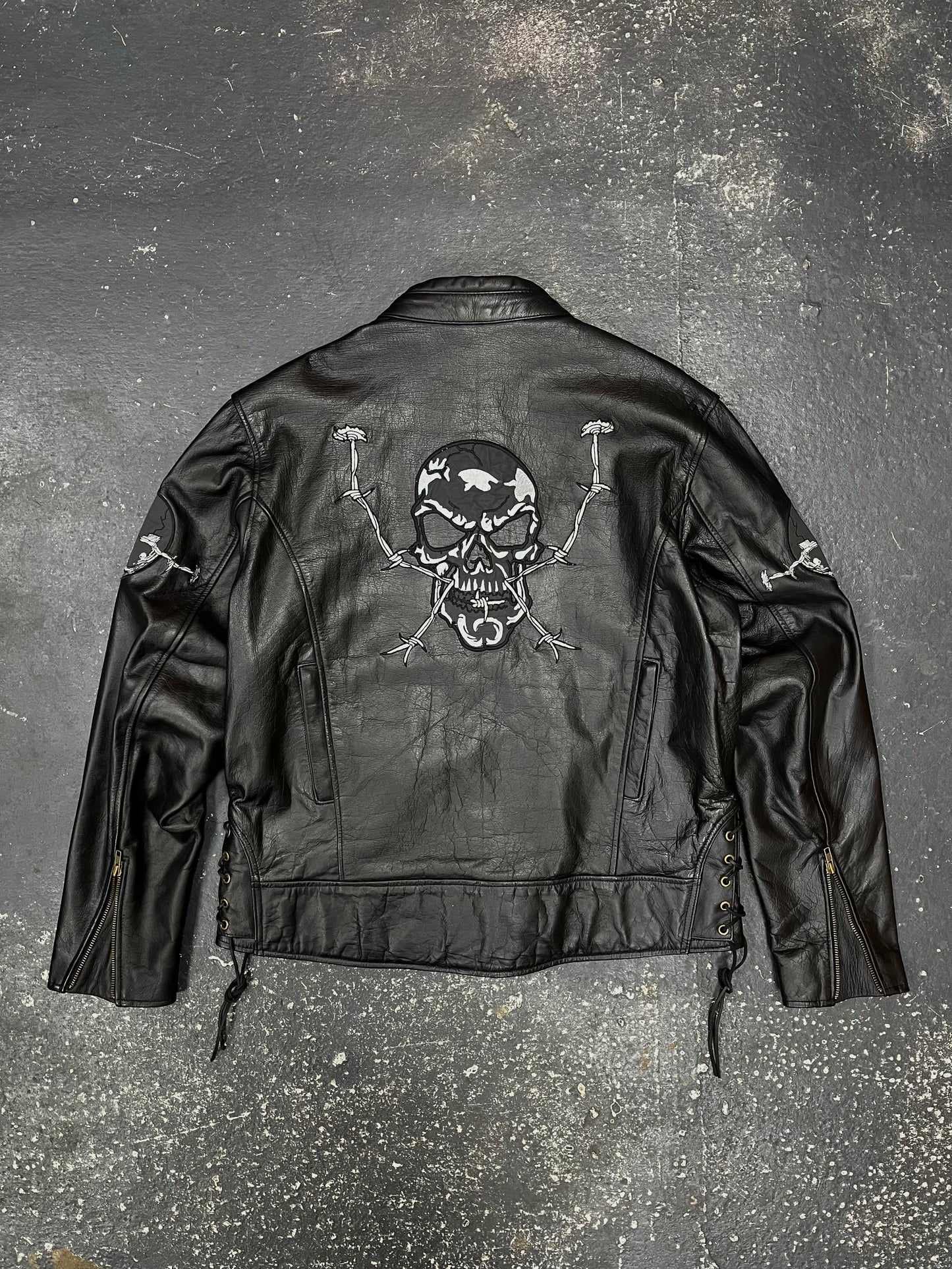 Gothic Skull Biker Jacket (XXL)