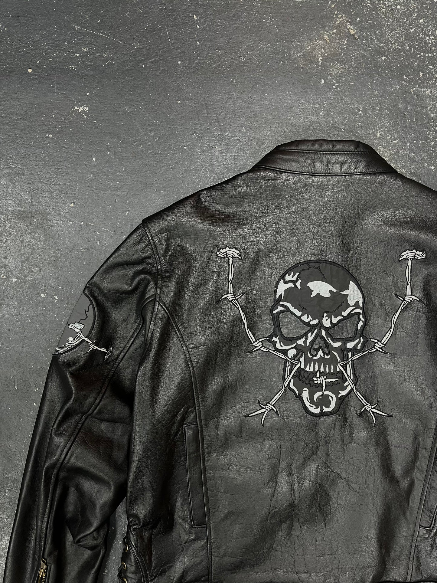 Gothic Skull Biker Jacket (XXL)