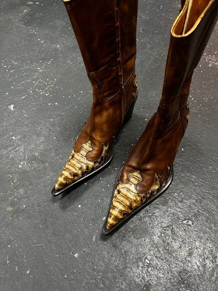 Cowboyboots Italian Leather super point toe (37)