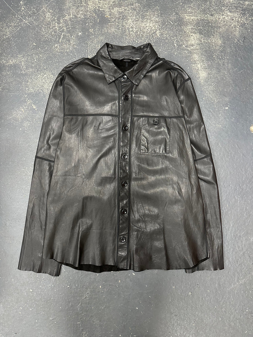 Hannes Roether Leather Mesh Shirt (L)