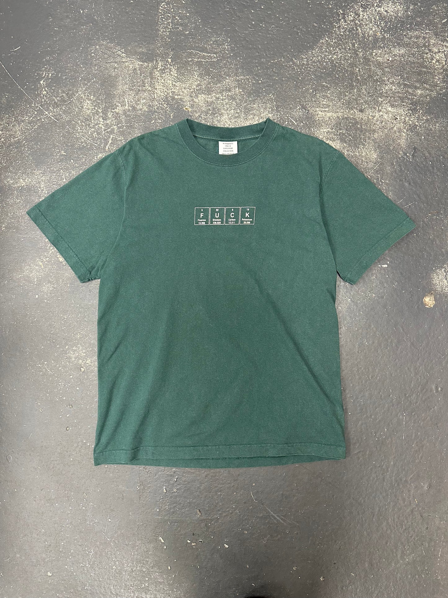 Vetements forest green F.U.C.K. Shirt (M)