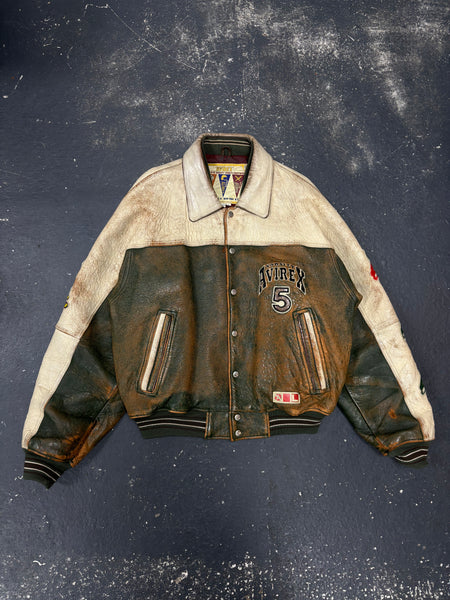 Avirex Wildbears Varsity Leather Jacket (XL)