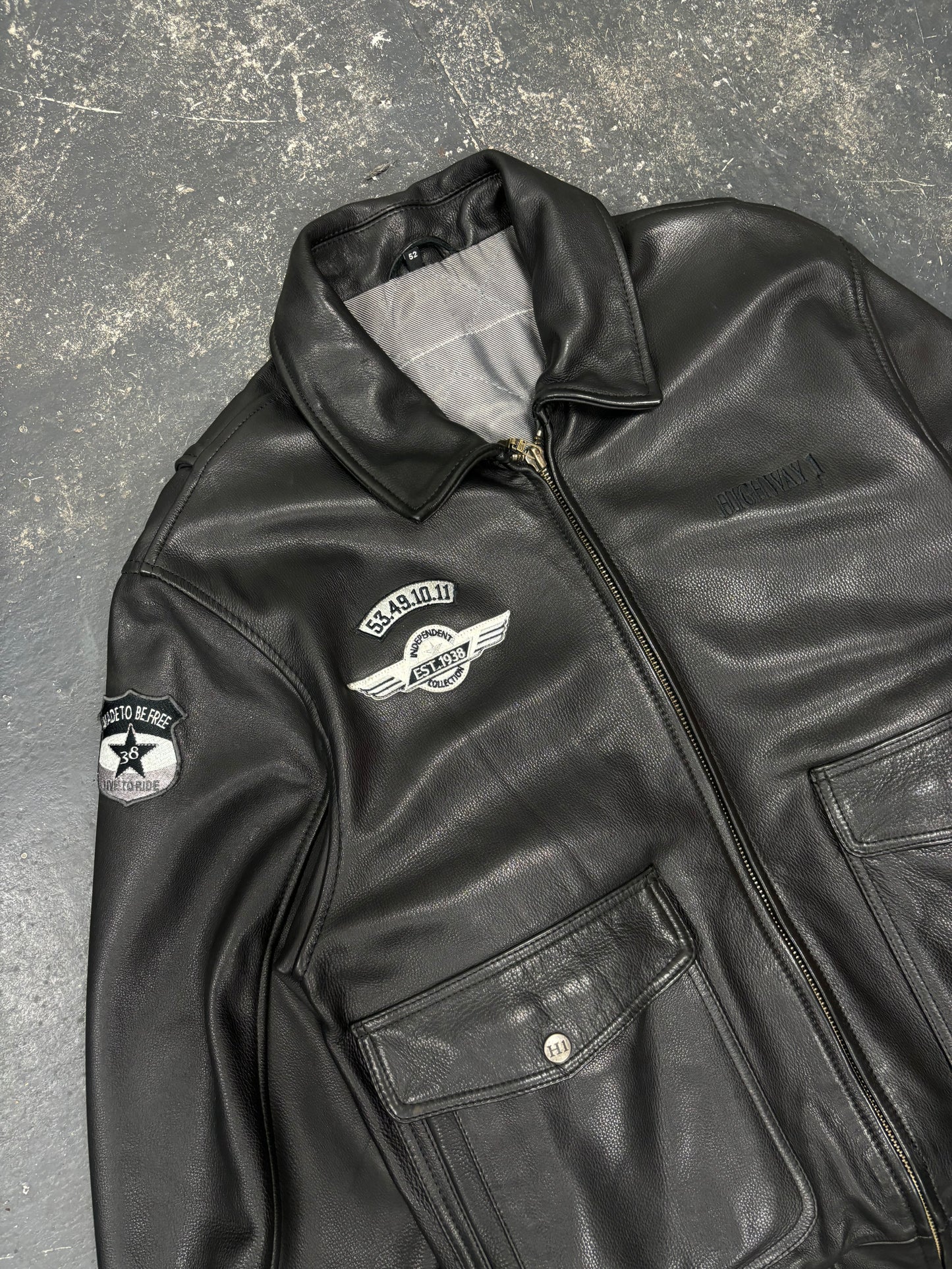 Highway 1 Aviator Leather Jacket (L)