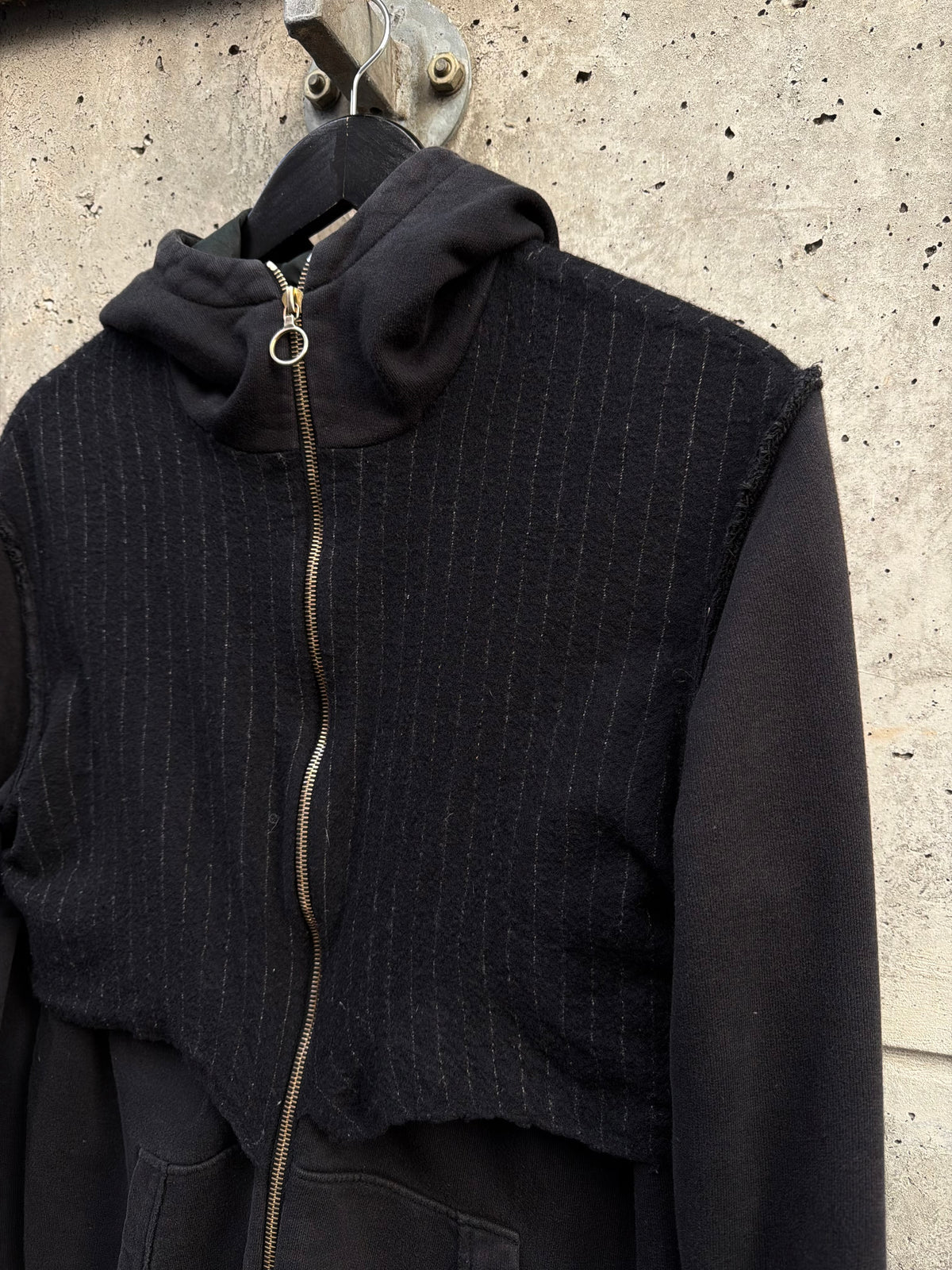 Aganovich Pinstripe Panel Zip Hoodie (48)