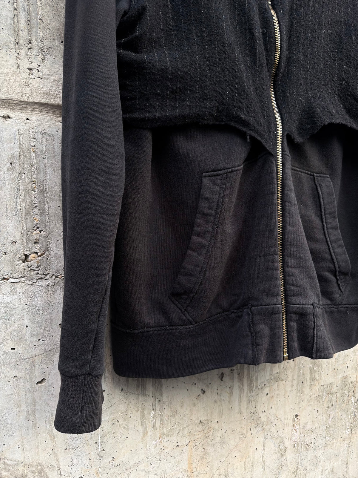 Aganovich Pinstripe Panel Zip Hoodie (48)