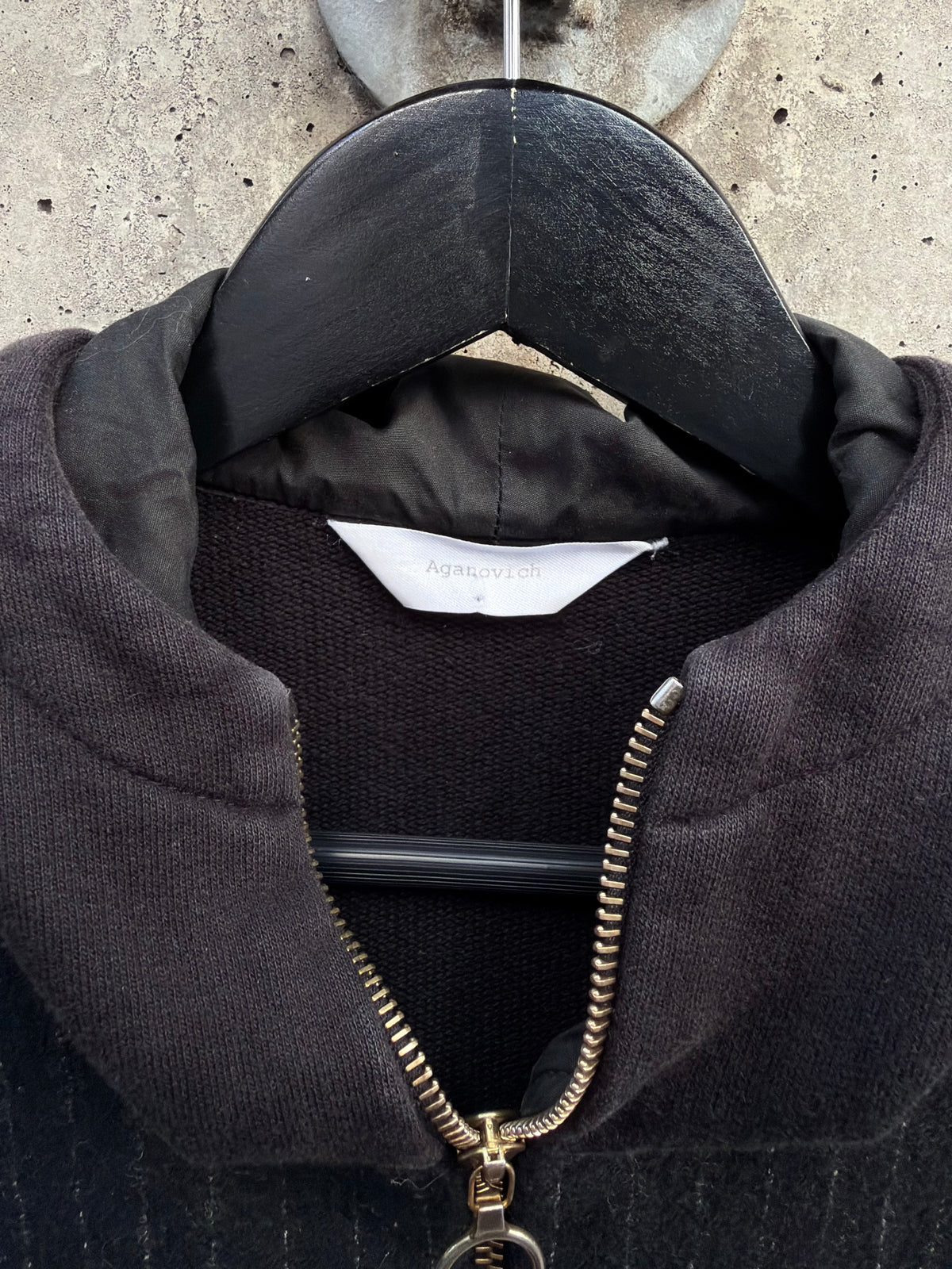 Aganovich Pinstripe Panel Zip Hoodie (48)