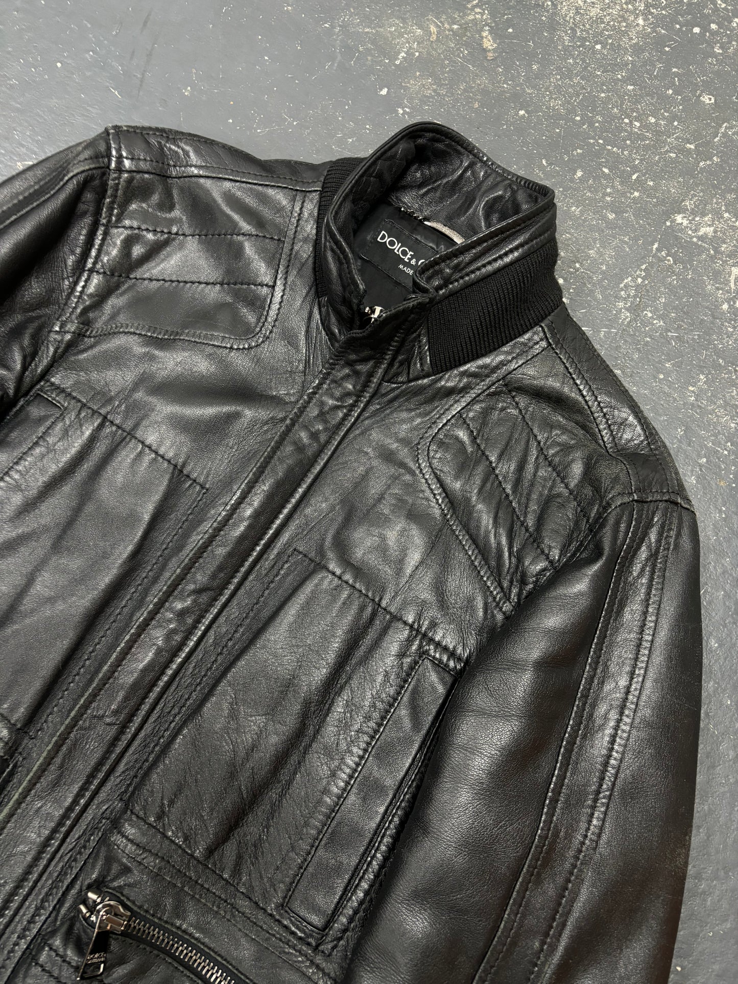 Dolce & Gabbana Lamb Nap Leather Jacket (M)