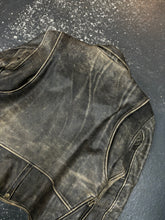 Lade das Bild in den Galerie-Viewer, Distressed Grey Biker Leather Jacket (M)
