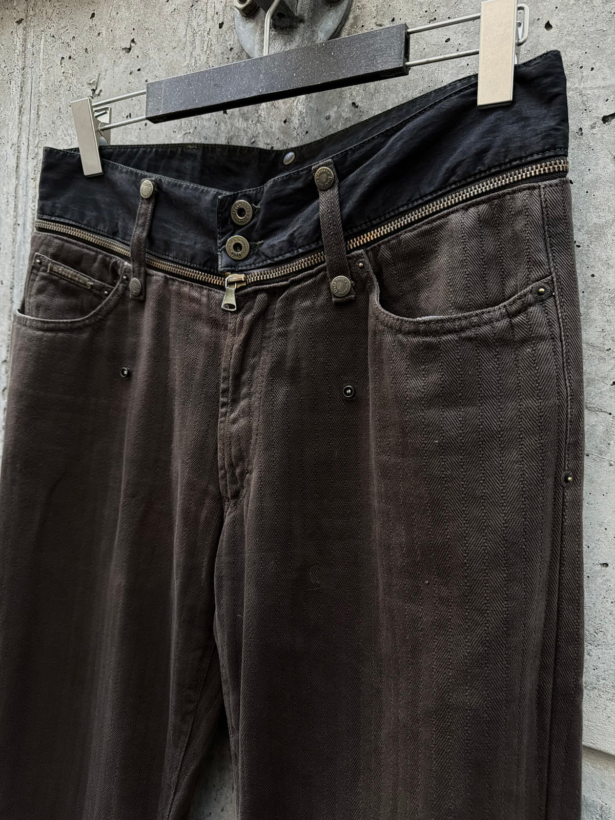 AW/03 Dolce & Gabbana Double Waistband Zip Pant