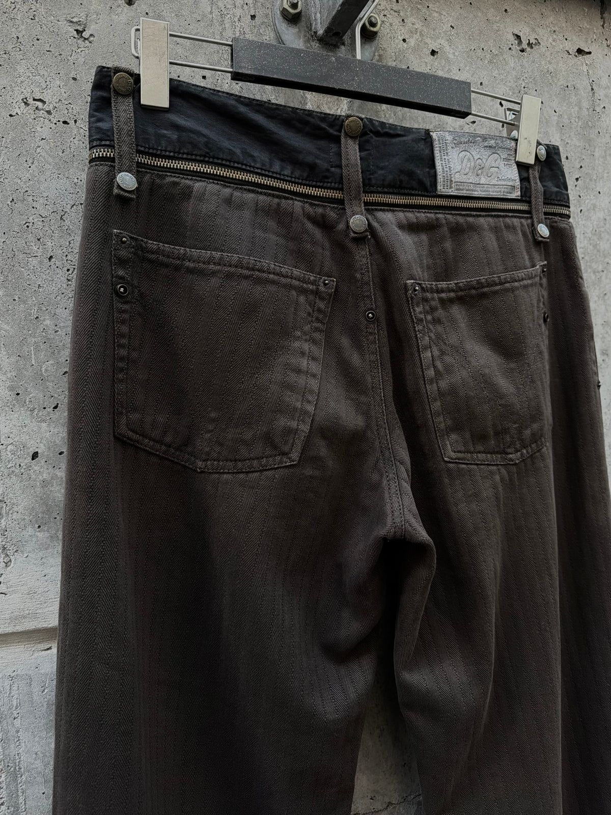 AW/03 Dolce & Gabbana Double Waistband Zip Pant