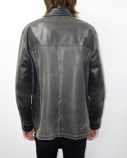 90s Louis Leather Jacket (XXL)