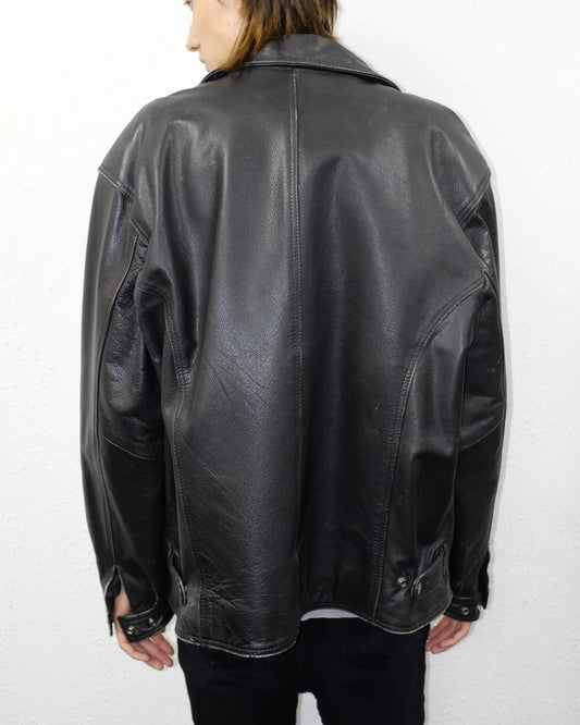 90s Louis Leather Jacket (XXL)